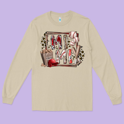 Mimi Baseball Long Sleeve Tee Designed By Racoondesign