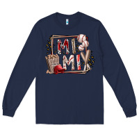 Navy mimi baseball Long Sleeve Tee - RacoonDesign