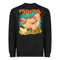 Black mama hen with sunflowers Heavyweight Sweatshirt - texasbilliewilder