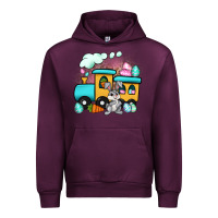 Mauve Wine easter train Urban Hoodie - Artiststas