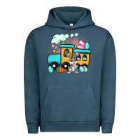 Pigment Midnight Navy easter train Urban Hoodie - Artiststas
