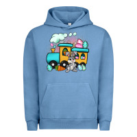 Pigment Pebble Blue easter train Urban Hoodie - Artiststas