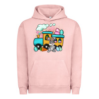 Pigment Salmon easter train Urban Hoodie - Artiststas