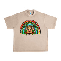 French Oak reindeer rainbow christmas Urban Heavy Tee - RanaPortraitStore