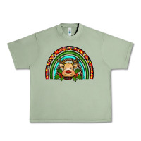 Oil Green reindeer rainbow christmas Urban Heavy Tee - RanaPortraitStore