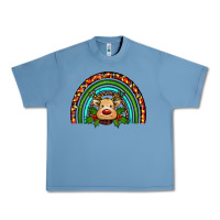 Pebble Blue reindeer rainbow christmas Urban Heavy Tee - RanaPortraitStore