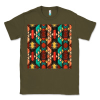 Army Green native american aztec seamless pattern Classic Tee - BundleAndBundleShop
