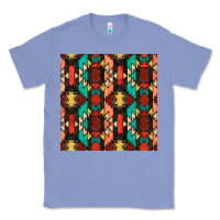 Colony Blue native american aztec seamless pattern Classic Tee - BundleAndBundleShop
