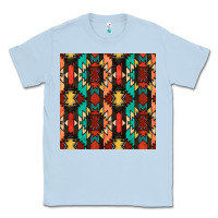 Dusty Blue native american aztec seamless pattern Classic Tee - BundleAndBundleShop