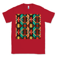 Red native american aztec seamless pattern Classic Tee - BundleAndBundleShop