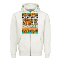 Oatmeal Heather love fall Zipper Hoodie - Artiststas