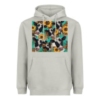Moon Dust western leopard sunflower black and white  cow Heavyweight Hoodie - BarkalooDesign
