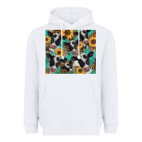 White western leopard sunflower black and white  cow Heavyweight Hoodie - BarkalooDesign