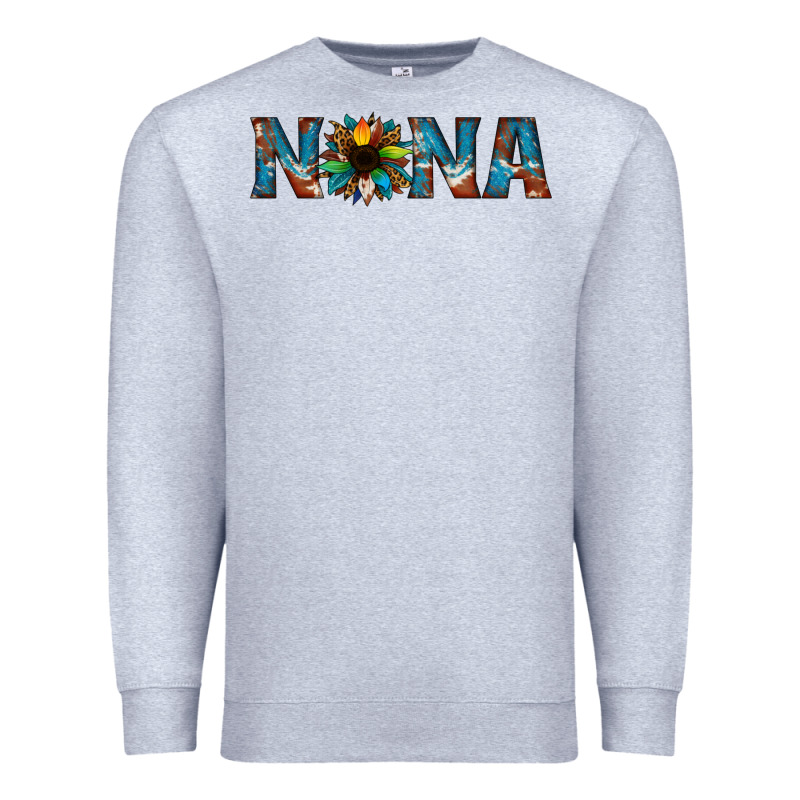Nana Cowhide Sunflower Premium Sweatshirt by Jasminsmagicworld | Teevron