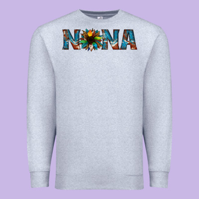 Nana Cowhide Sunflower Premium Sweatshirt Designed By Jasminsmagicworld