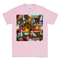 Bubblegum Pink christmas horse leopard tartan Classic Tee - FaDigitalArtStudio