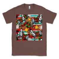 Chestnut christmas horse leopard tartan Classic Tee - FaDigitalArtStudio