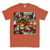 Copper christmas horse leopard tartan Classic Tee - FaDigitalArtStudio