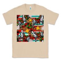 Mushroom christmas horse leopard tartan Classic Tee - FaDigitalArtStudio