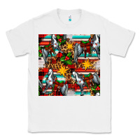 White christmas horse leopard tartan Classic Tee - FaDigitalArtStudio