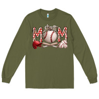 Army Green mom baseball Long Sleeve Tee - RacoonDesign