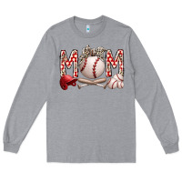 Heather Grey mom baseball Long Sleeve Tee - RacoonDesign