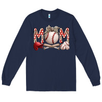 Navy mom baseball Long Sleeve Tee - RacoonDesign