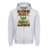 Heather Grey Merry And Bright Zipper Hoodie - Artiststas