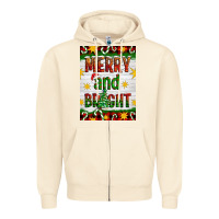 Sandshell Merry And Bright Zipper Hoodie - Artiststas