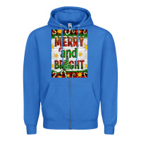 True Royal Merry And Bright Zipper Hoodie - Artiststas