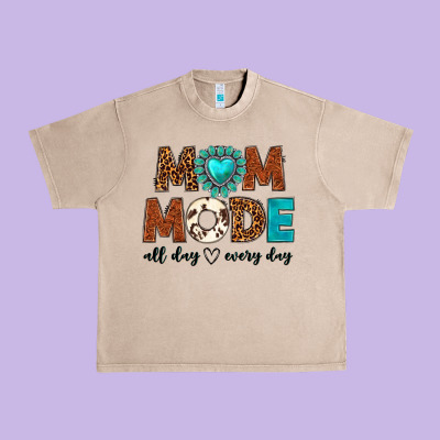 Mom Mode All Day Every Day Urban Heavy Tee Designed By Texasbilliewilder
