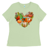 Matcha pumpkin and latte with fall Ladies Tee - AdoDesignShop