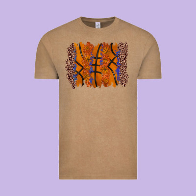 Basketball Brushstroke Vintage Tee Designed By Zillion Design Studio