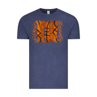 Vintage Denim basketball brushstroke Vintage Tee - Zillion Design Studio