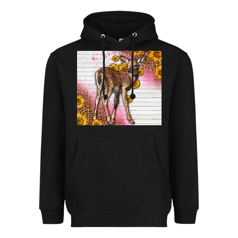 Western Cute Baby Deer Fawn Heavyweight Hoodie by LillyAllenDesigns | Teevron