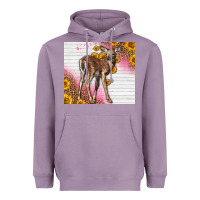 Lavender Western Cute Baby Deer Fawn Heavyweight Hoodie - LillyAllenDesigns