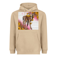 Mushroom Western Cute Baby Deer Fawn Heavyweight Hoodie - LillyAllenDesigns