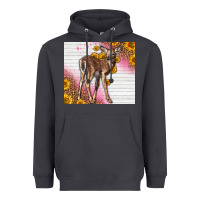 Smoke Western Cute Baby Deer Fawn Heavyweight Hoodie - LillyAllenDesigns