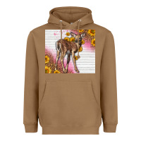 Toasted Coconut Western Cute Baby Deer Fawn Heavyweight Hoodie - LillyAllenDesigns