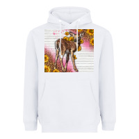 White Western Cute Baby Deer Fawn Heavyweight Hoodie - LillyAllenDesigns