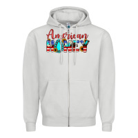 Dove Grey american honey Zipper Hoodie - JahusDesignShop