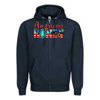 Navy american honey Zipper Hoodie - JahusDesignShop