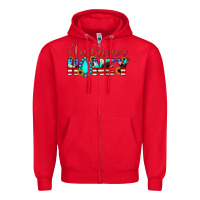 Red american honey Zipper Hoodie - JahusDesignShop