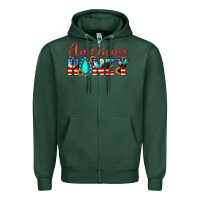 Sports Green american honey Zipper Hoodie - JahusDesignShop