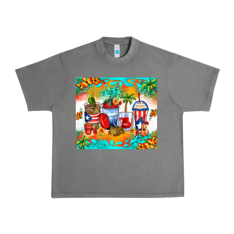 Puerto Rico Coffee Cups Urban Heavy Tee by Zillion Design Studio | Teevron