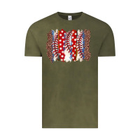 Vintage Olive baseball brushstroke Vintage Tee - Zillion Design Studio