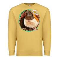 Antique Gold floral leopard guinea pigs Premium Sweatshirt - Jasminsmagicworld