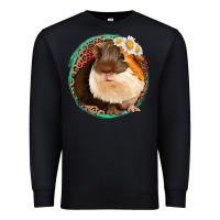Black floral leopard guinea pigs Premium Sweatshirt - Jasminsmagicworld