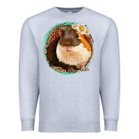 Heather Grey floral leopard guinea pigs Premium Sweatshirt - Jasminsmagicworld