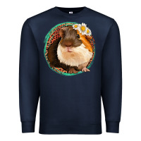 Navy floral leopard guinea pigs Premium Sweatshirt - Jasminsmagicworld